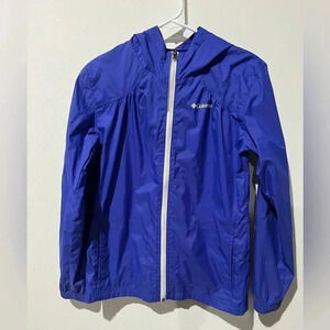 Columbia Kids Girls Windbreaker Full Zip Hooded Jacket Sz L